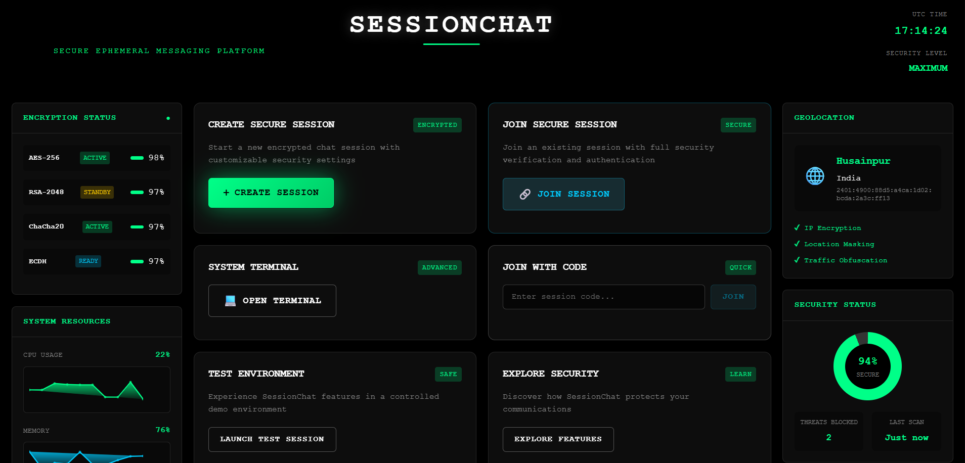 SessionChat Secure Messaging